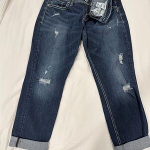 Silver Jeans Women's Boyfriend Jeans - Dark Blue